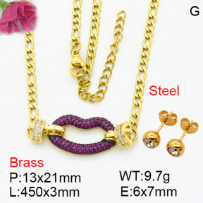 Fashion Brass Sets  F3S008908bhhk-G030