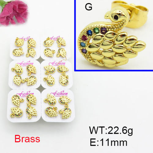 Fashion Brass Earrings  TE3001465ajma-J22