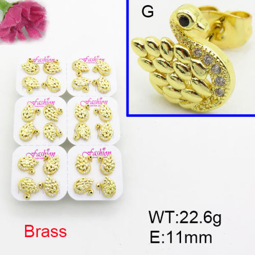 Fashion Brass Earrings  TE3001466ajma-J22