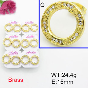 Fashion Brass Earrings  TE3001467ajvb-J22