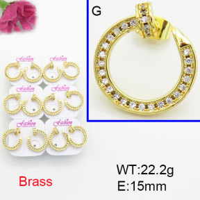 Fashion Brass Earrings  TE3001469ajvb-J22