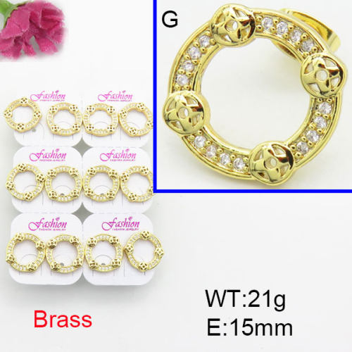 Fashion Brass Earrings  TE3001471ajvb-J22