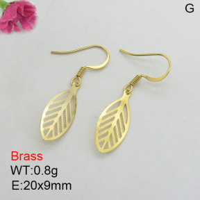 Fashion Brass Earrings  F3E200412aajo-J125