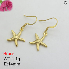 Fashion Brass Earrings  F3E200427aajo-J125