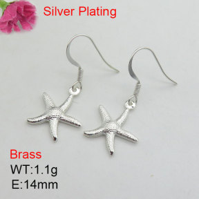 Fashion Brass Earrings  F3E200429aajo-J125