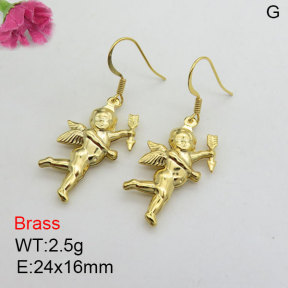 Fashion Brass Earrings  F3E200439aakl-J125