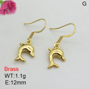Fashion Brass Earrings  F3E200463aajo-J125