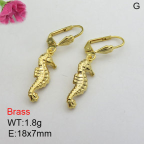 Fashion Brass Earrings  F3E200512vbmb-J125