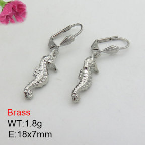 Fashion Brass Earrings  F3E200513vbmb-J125