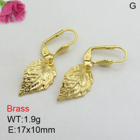 Fashion Brass Earrings  F3E200518vbmb-J125