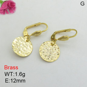 Fashion Brass Earrings  F3E200521vbmb-J125