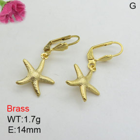 Fashion Brass Earrings  F3E200524vbmb-J125