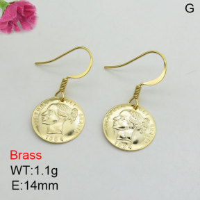 Fashion Brass Earrings  F3E200542aajo-J125