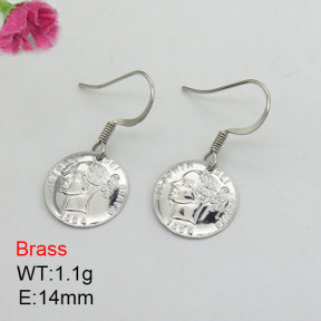 Fashion Brass Earrings  F3E200543aajo-J125