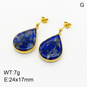 Natural  Lazurite SS Earrings  3E4003346bhia-908