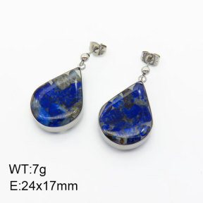 Natural  Lazurite SS Earrings  3E4003347vhha-908
