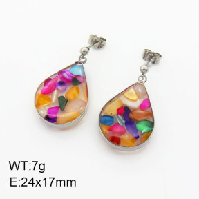 Natural  Conch Shell SS Earrings  3E4003349vhha-908