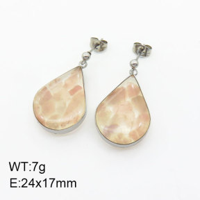 Natural  Rose Quartz SS Earrings  3E4003359vhha-908