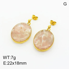 Natural  Rose Quartz SS Earrings  3E4003368bhia-908