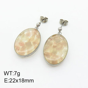Natural  Rose Quartz SS Earrings  3E4003369vhha-908
