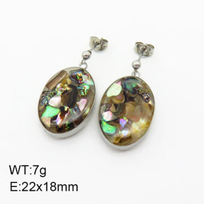 Natural  Abalone Shell SS Earrings  3E4003371vhha-908