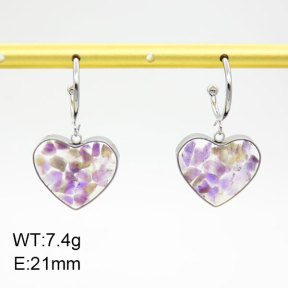 Natural  Amethyst SS Earrings  3E4003381bhil-908