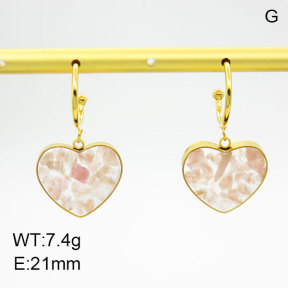 Natural  Rose Quartz SS Earrings  3E4003382bhjl-908