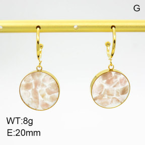 Natural  Rose Quartz SS Earrings  3E4003396bhjl-908