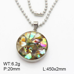 Natural Abalone Shell SS Necklace  3N4002254vbnl-908