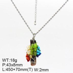 Natural Fluorite SS Necklace  3N4002271bhjl-908