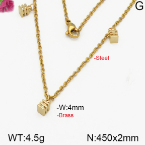 Fashion Brass Necklace  F5N200080vbnb-J125