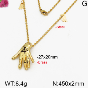 Fashion Brass Necklace  F5N200083vbpb-J125