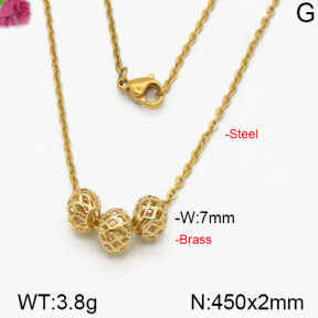 Fashion Brass Necklace  F5N200090vbmb-J125