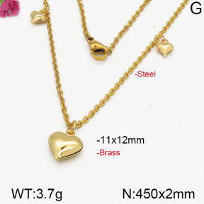 Fashion Brass Necklace  F5N200093vbnb-J125