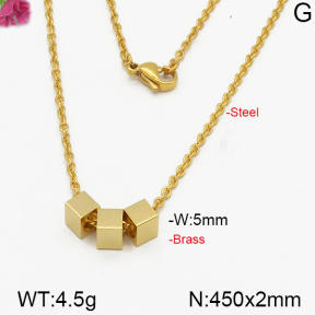Fashion Brass Necklace  F5N200094vbmb-J125