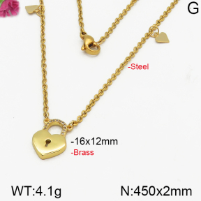 Fashion Brass Necklace  F5N400247vbpb-J125