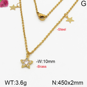 Fashion Brass Necklace  F5N400249bbov-J125