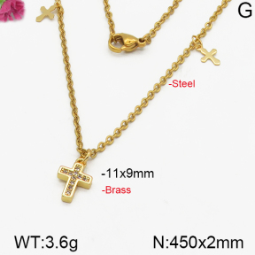 Fashion Brass Necklace  F5N400253bbov-J125