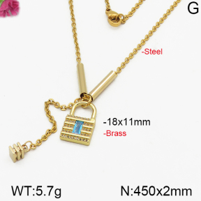 Fashion Brass Necklace  F5N400260bhva-J125