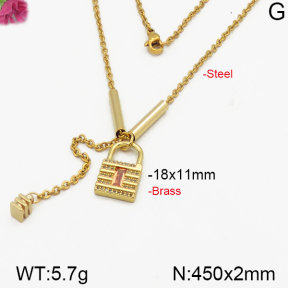 Fashion Brass Necklace  F5N400261bhva-J125