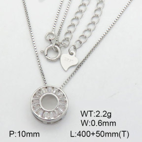 925 Silver Necklace  JN0000541bkab-L20