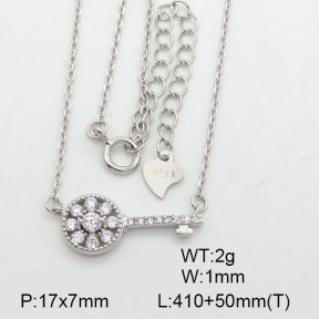 925 Silver Necklace  JN0000545aiov-L20
