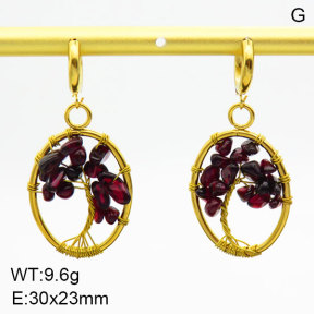 Natural Garnet SS Earrings  3E4003420ahjb-908