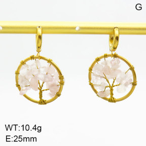 Natural Rose Quartz SS Earrings  3E4003432ahjb-908