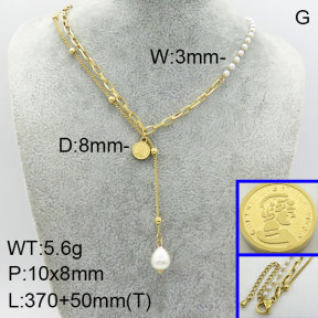 SS Necklace  3N3001005bhbl-434