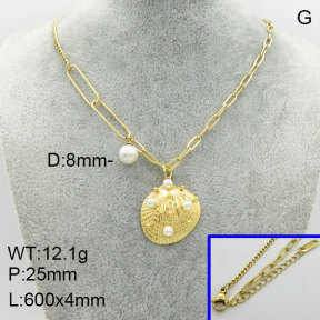 SS Necklace  3N3001007ahjb-434