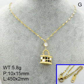 SS Necklace  3N4002199bhil-434