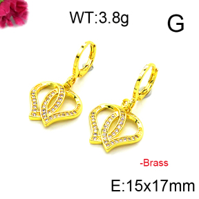 Fashion Brass Earrings  F6E403159vbmb-L002
