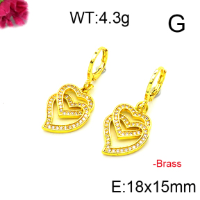 Fashion Brass Earrings  F6E403161vbmb-L002