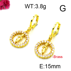 Fashion Brass Earrings  F6E403165ablb-L002